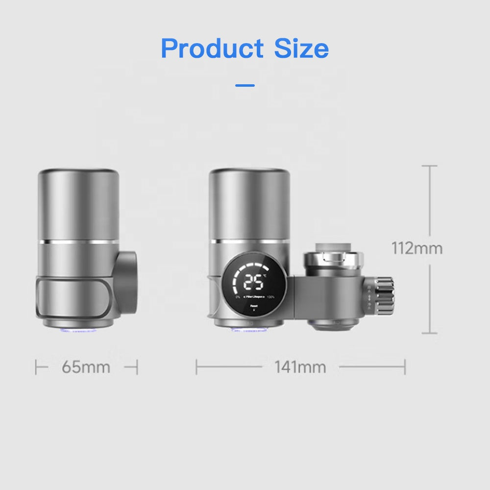 Ordalyne Faucet Water Filter for Sink — Reduces Chlorine, Taste & Odor | Smart LED Filter-Life Display, Fits Standard Faucets