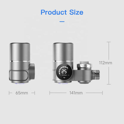 Ordalyne Faucet Water Filter for Sink — Reduces Chlorine, Taste & Odor | Smart LED Filter-Life Display, Fits Standard Faucets