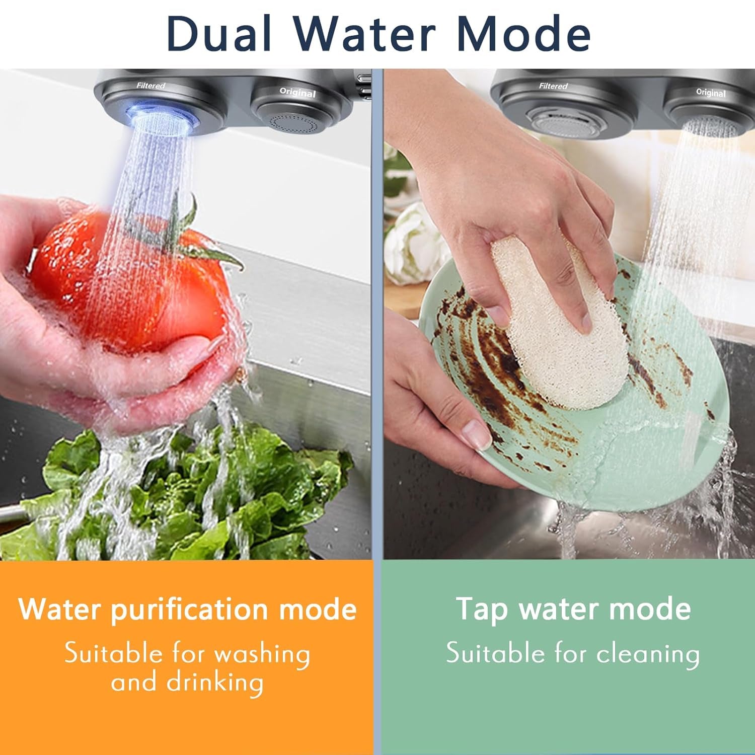 Ordalyne Faucet Water Filter — Replacement Cartridge (Chlorine, Taste & Odor Reduction) | Fits Ordalyne Faucet Filter